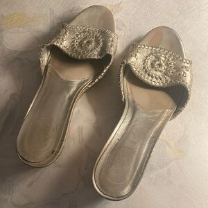 Elegant Gold Women's Slide Sandals